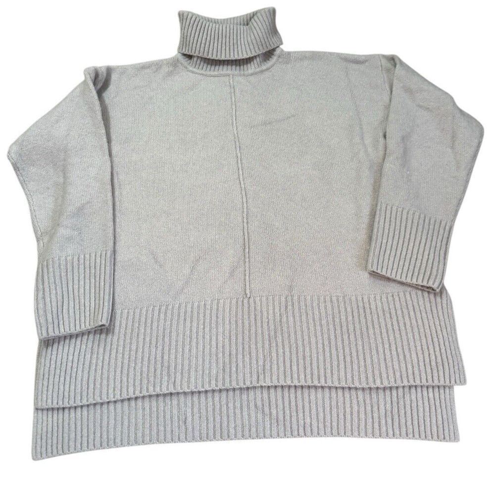 Anthropologie Flat White Sweater Pullover‎ Women Size Small Turtleneck Lavender